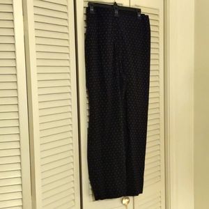 22W Zac & Rachel Straight leg pull on cotton pants. Black pants with tan design